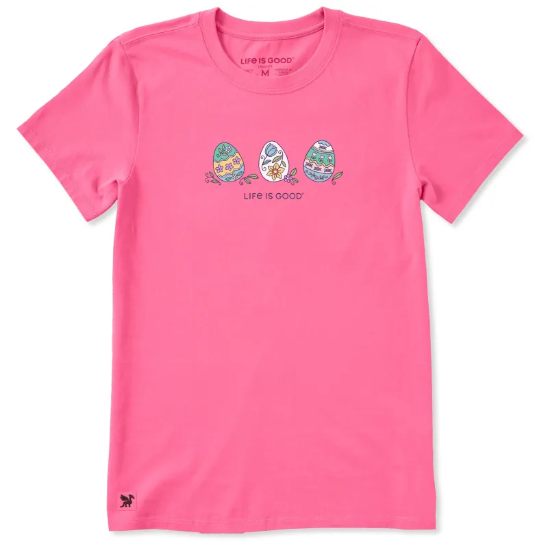 Women's Three Doodle Easter Eggs Short Sleeve Crusher Tee sold by Life is Good
