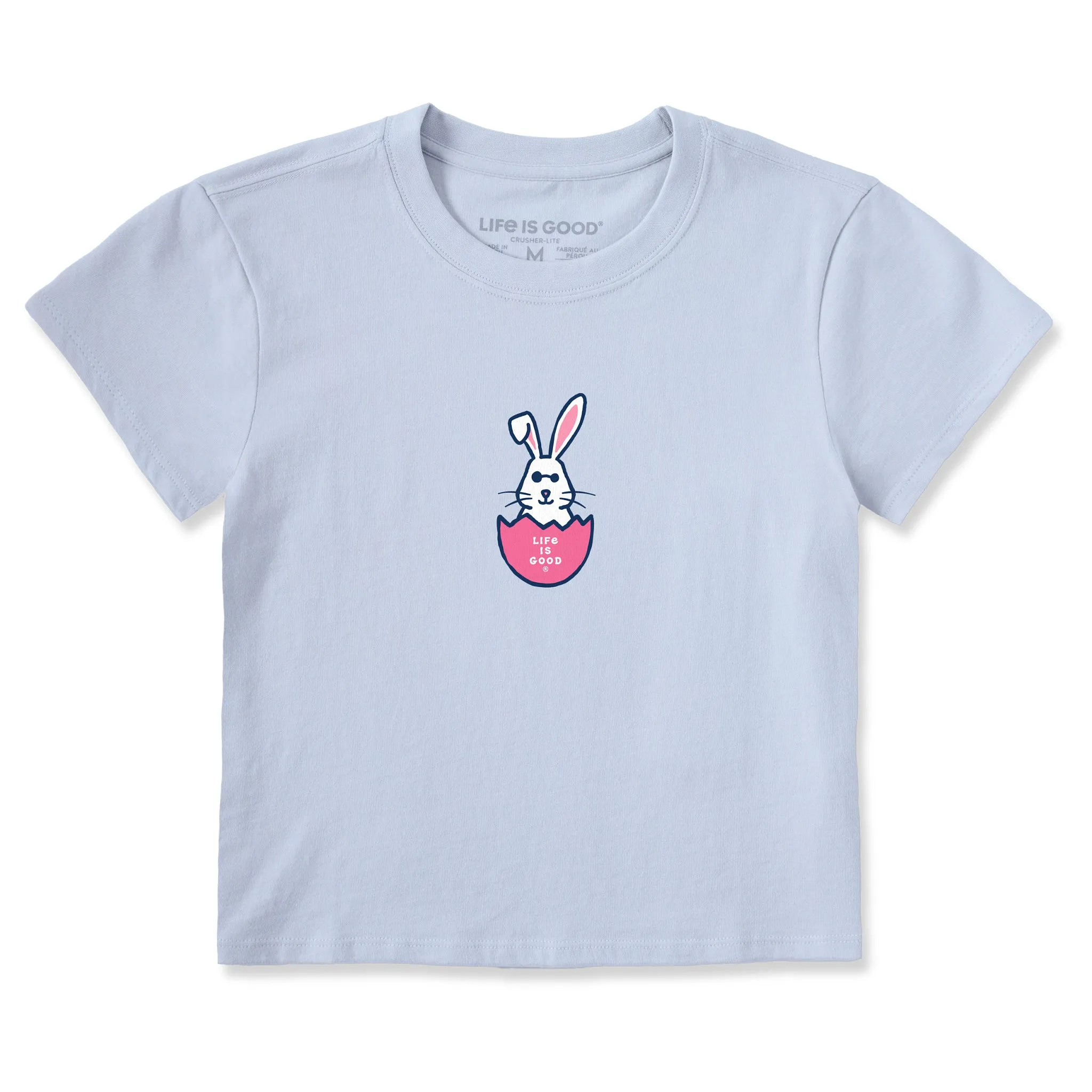 Women's Bunny in Egg Crusher-LITE Shrunken Tee sold by Life is Good