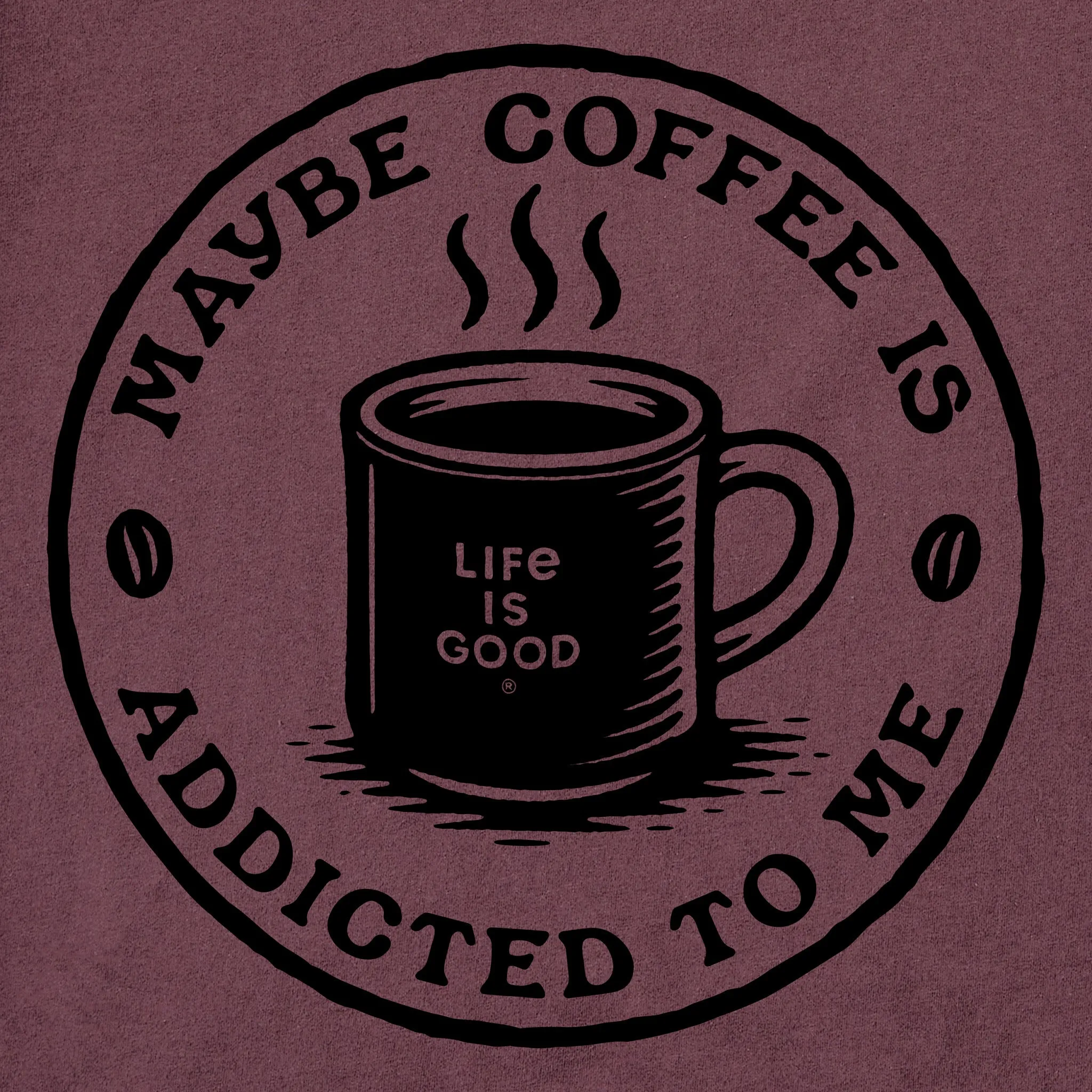 Women's Coffee is Addicted to Me Short Sleeve Crusher Tee sold by Life is Good product image thumbnail 2