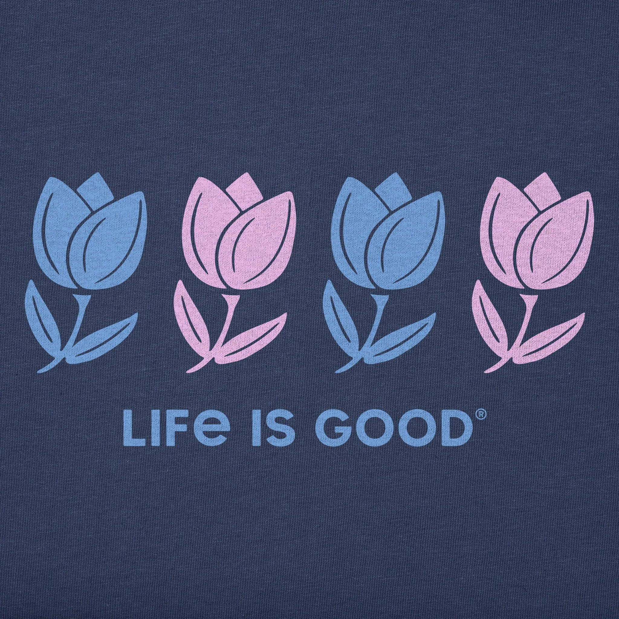 Women's Rally Tulips Short Sleeve Crusher-LITE Vee sold by Life is Good product image thumbnail 2