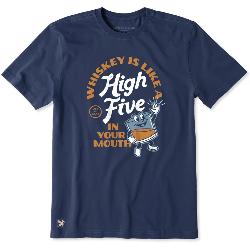 Men's High Five Whiskey Short Sleeve Crusher-LITE Tee sold by Life is Good