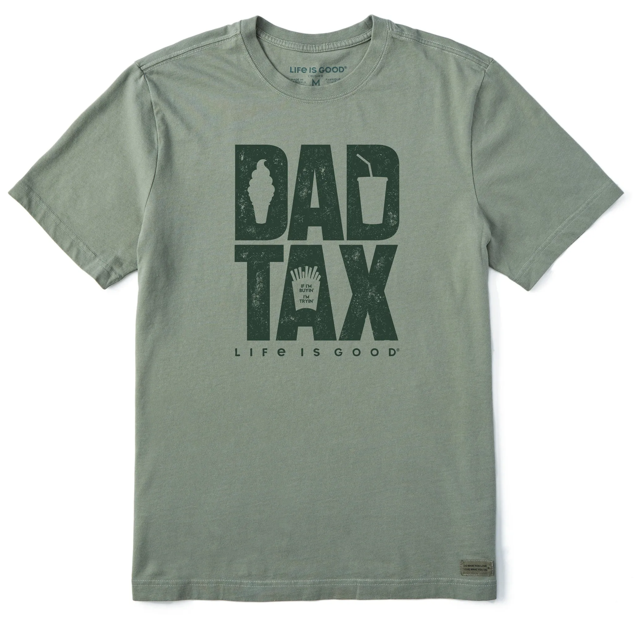 Men's Dad Tax Stack Short Sleeve Crusher Tee sold by Life is Good