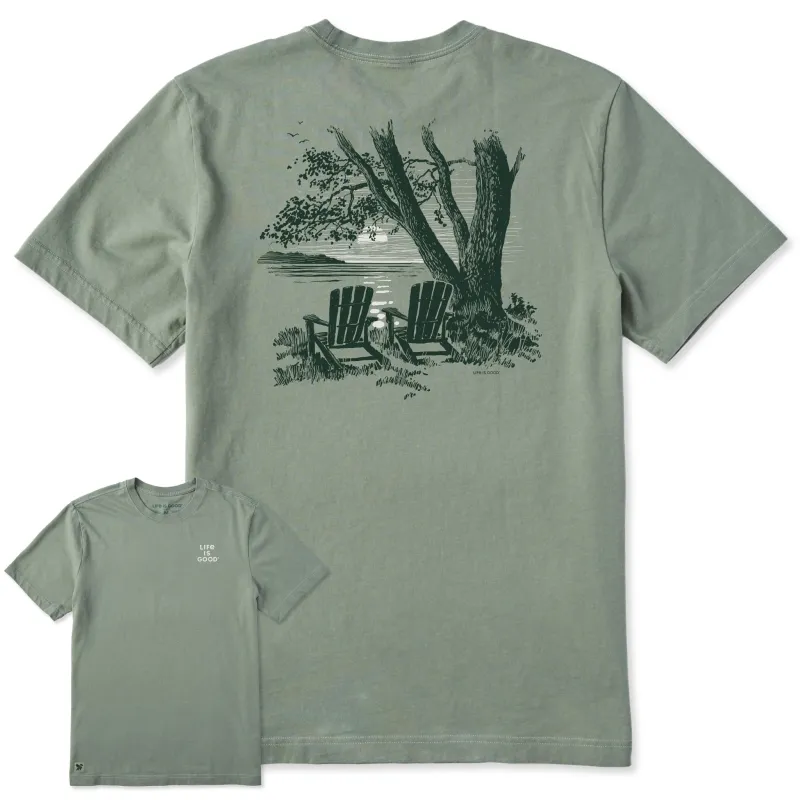 Men's Savor the Stillness Short Sleeve Crusher-LITE Tee sold by Life is Good