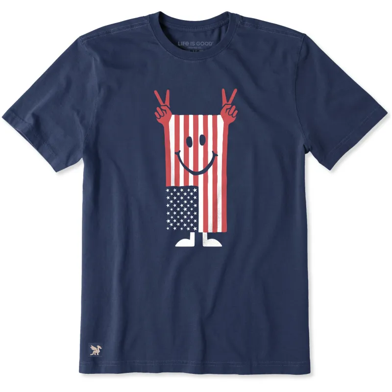 Men's Liberty & Laughs Short Sleeve Crusher Tee sold by Life is Good