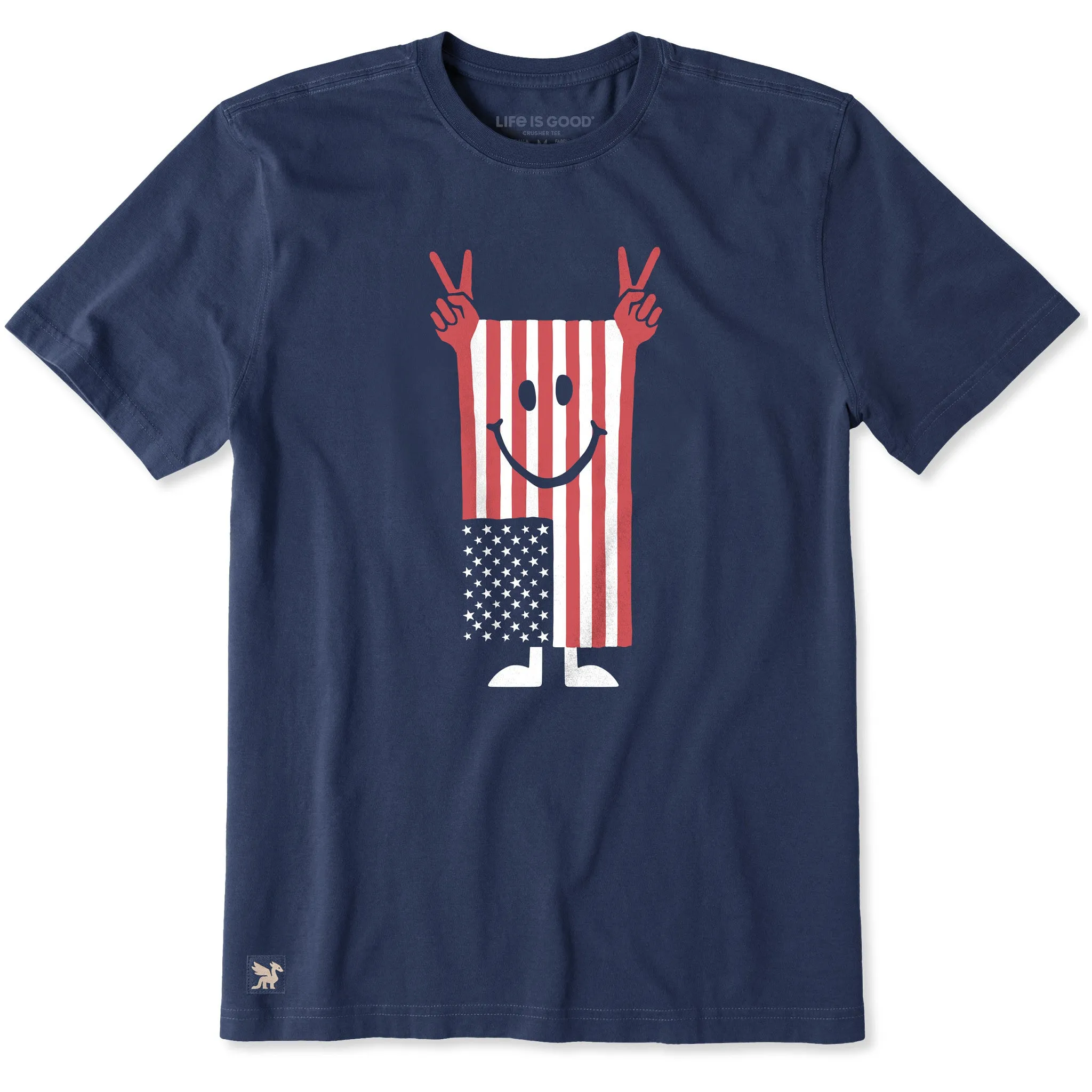 Men's Liberty & Laughs Short Sleeve Crusher Tee sold by Life is Good