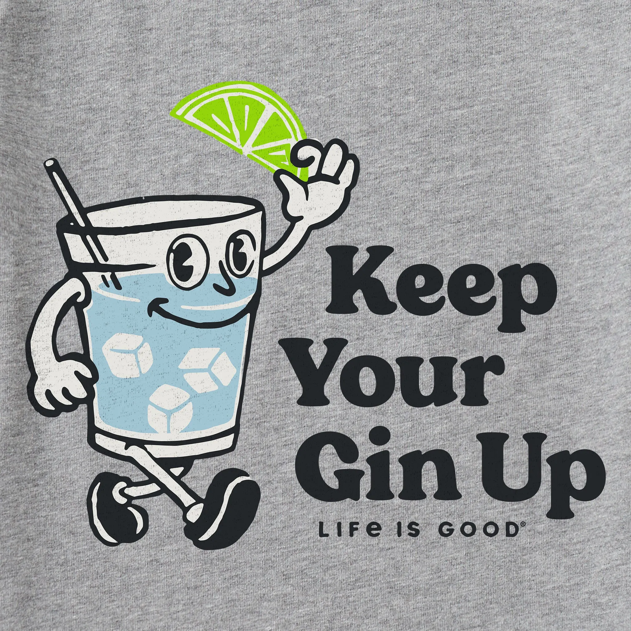 Men's Keep your Gin Up Glass Short Sleeve Crusher-LITE Tee sold by Life is Good product image thumbnail 2