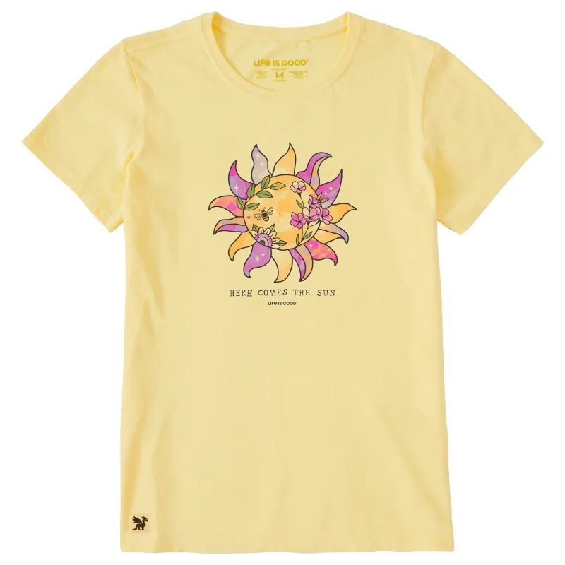 Women's Here Comes the Sunshine Bloom Short Sleeve Crusher-LITE Tee sold by Life is Good