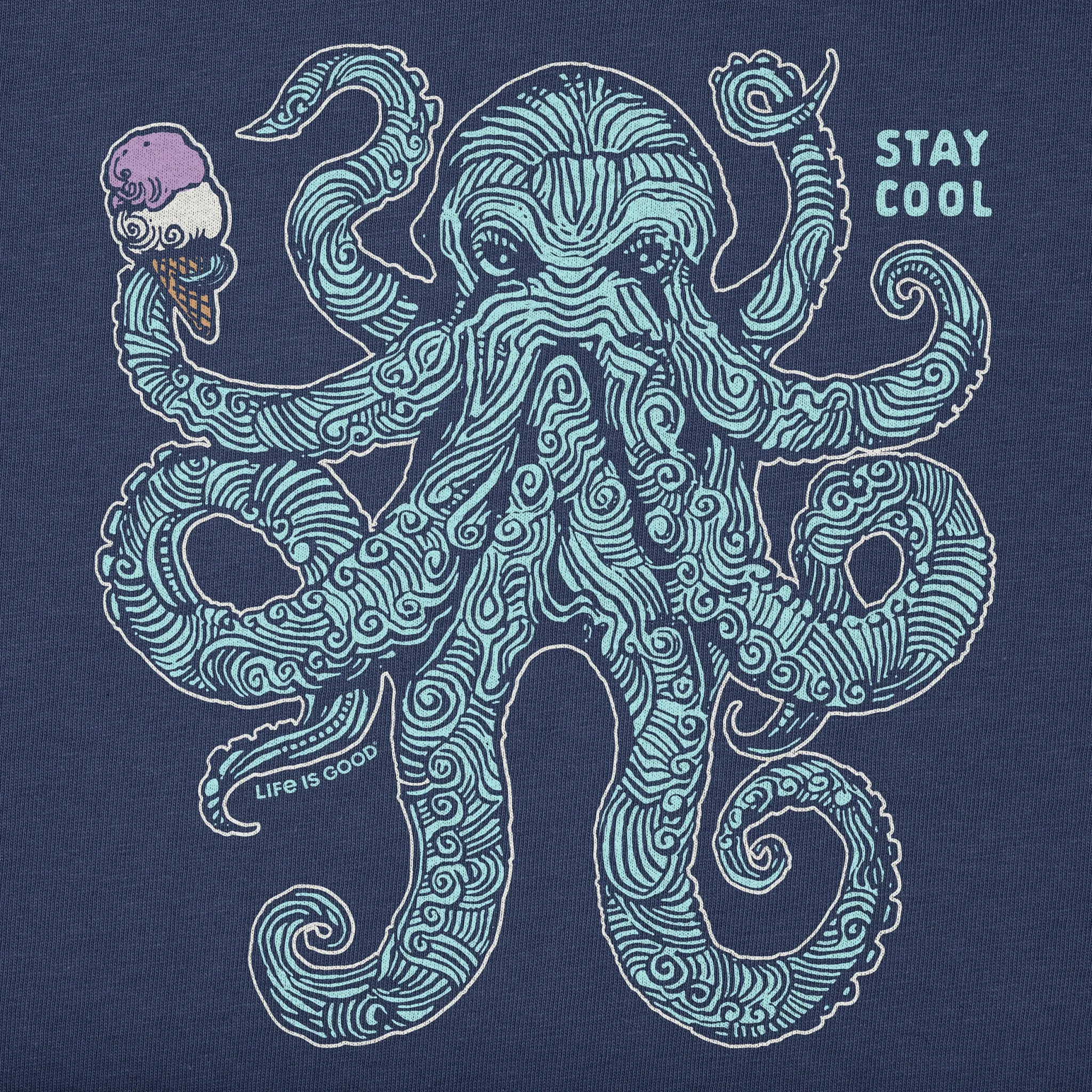 Men's Stay Cool Octopus Short Sleeve Crusher-LITE Tee sold by Life is Good product image thumbnail 2