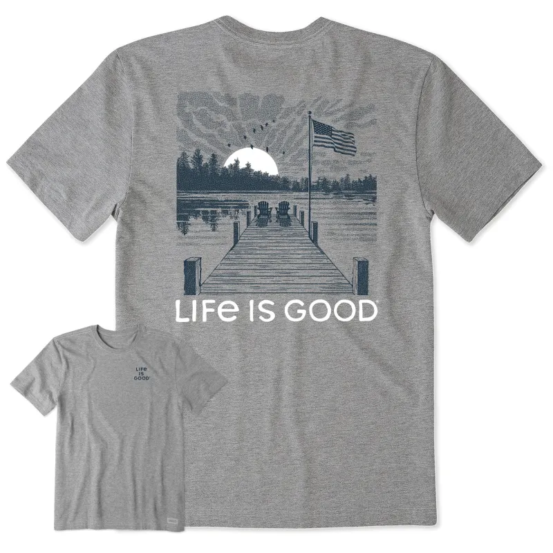 Men's Ray Days Short Sleeve Crusher Tee sold by Life is Good