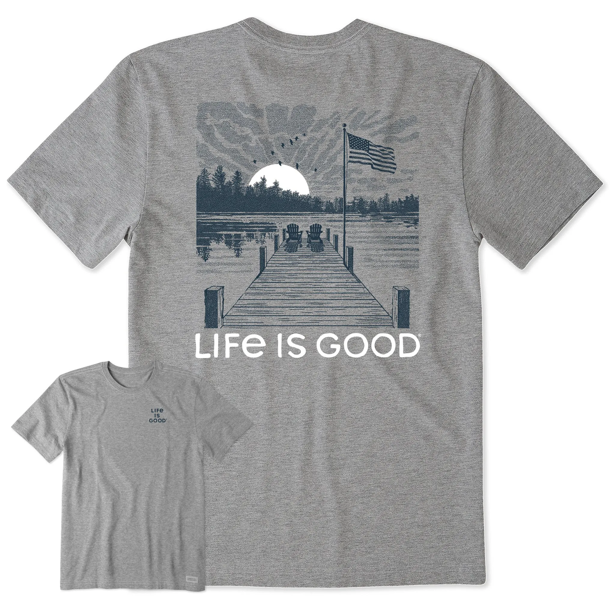 Men's Ray Days Short Sleeve Crusher Tee sold by Life is Good