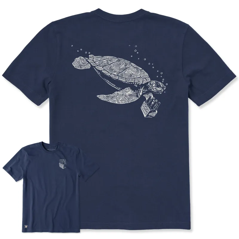 Men's Beach Bound Turtle Short Sleeve Crusher Tee made by Life is Good