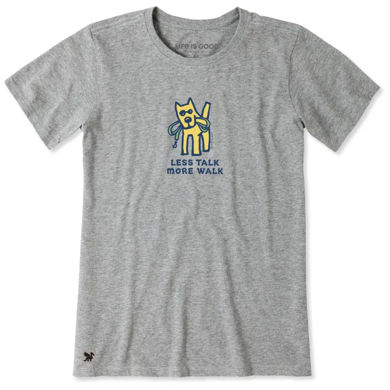 Women's Less Talk More Walk Rocket Short Sleeve Crusher Tee sold by Life is Good