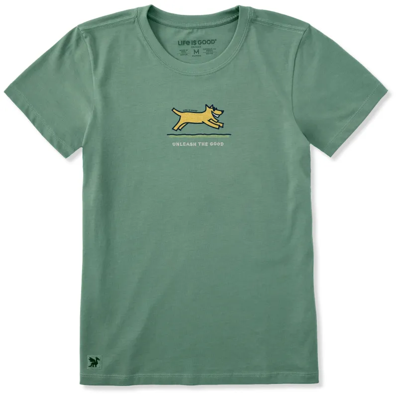 Women's Unleash the Good Short Sleeve Crusher Tee sold by Life is Good