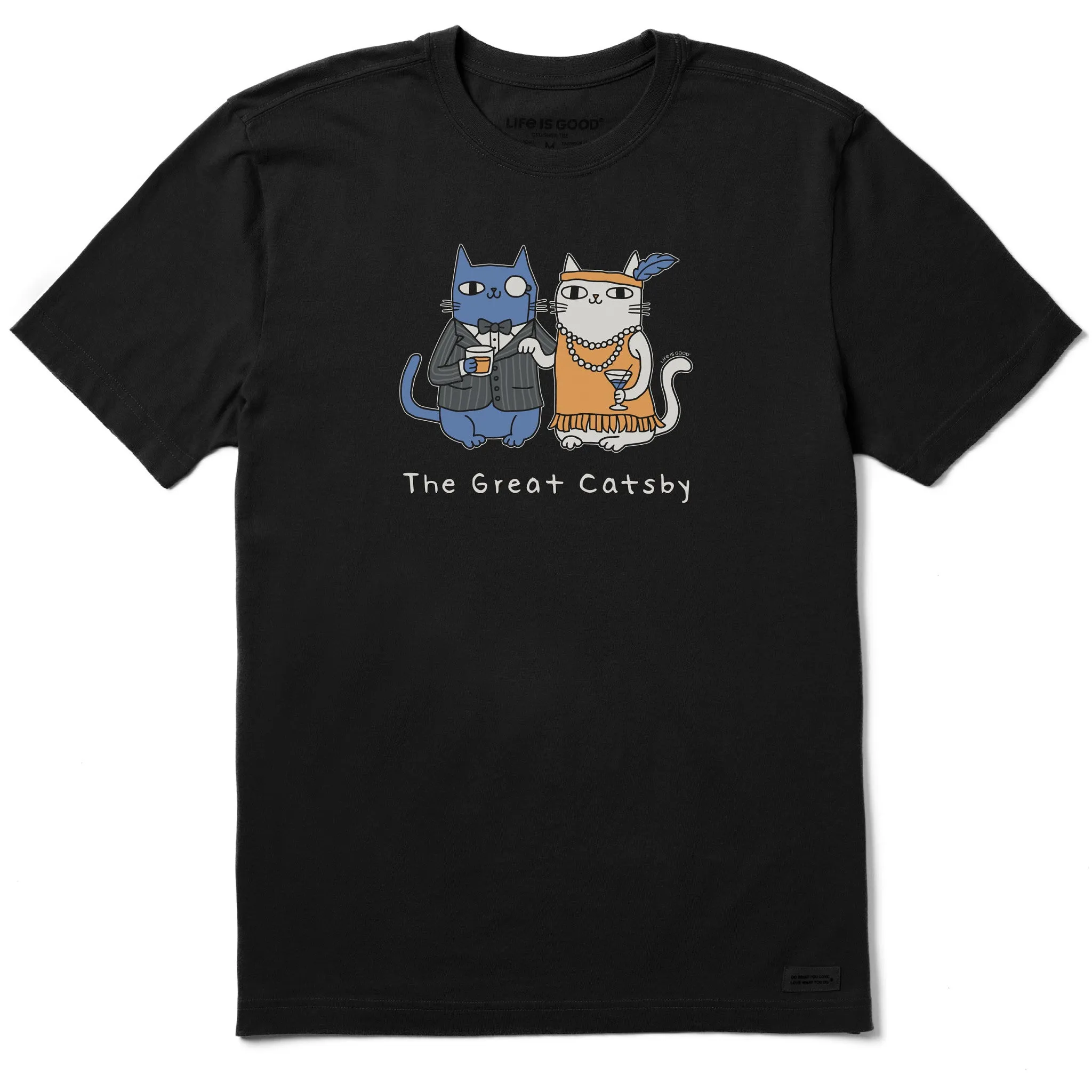 Men's The Great Catsby Short Sleeve Crusher Tee sold by Life is Good