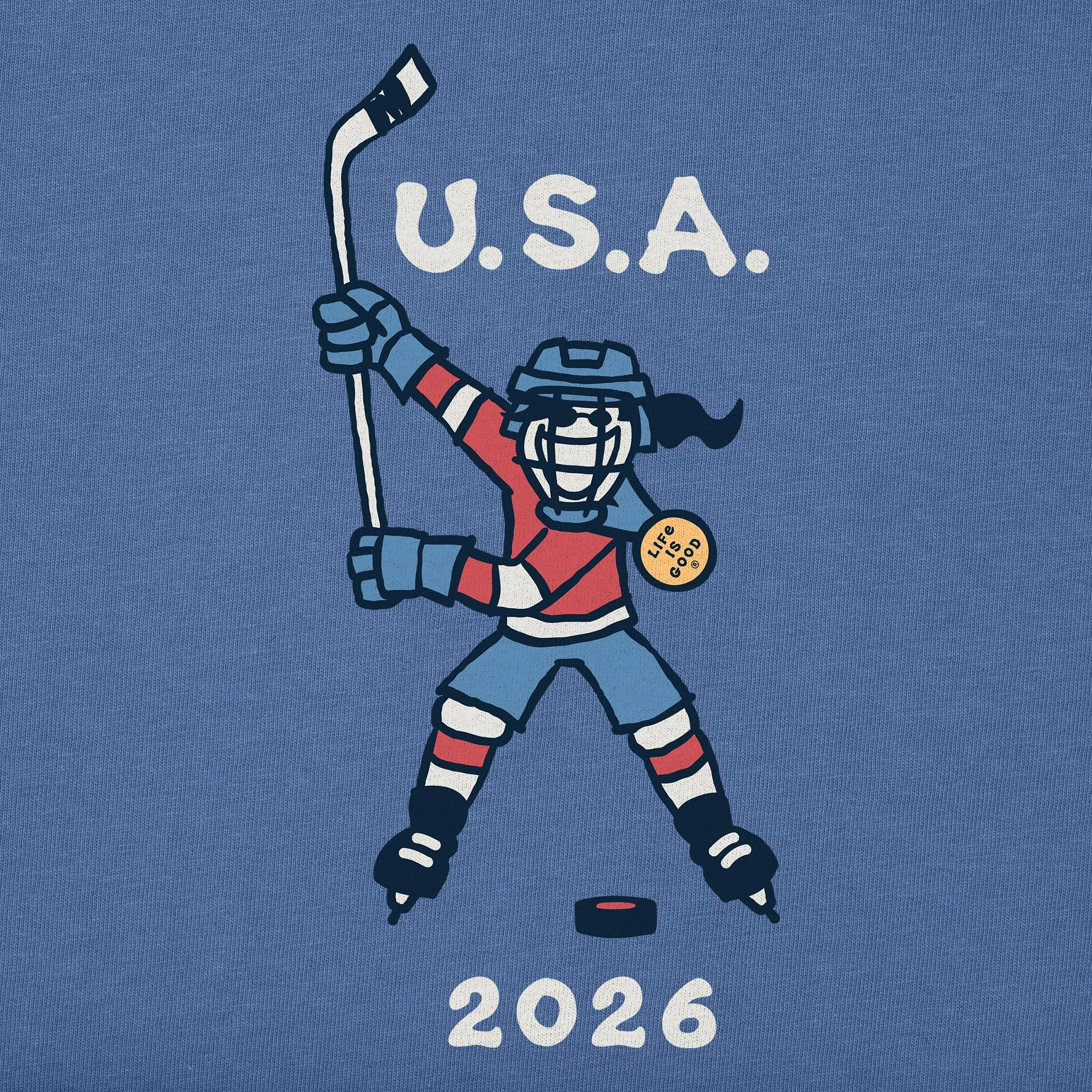 Men's Jackie Slap Shot 2026 Short Sleeve Crusher Tee sold by Life is Good product image thumbnail 2