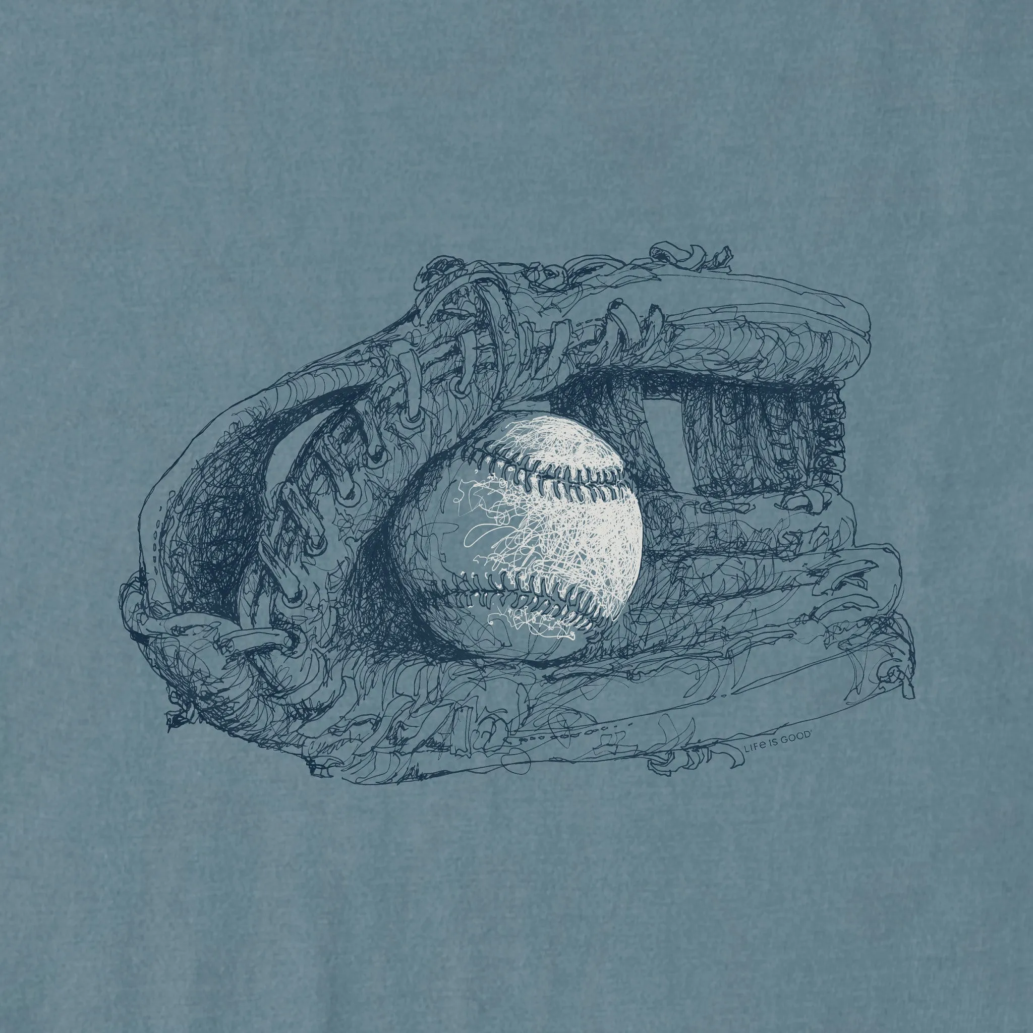 Women's Ball and Glove Short Sleeve Crusher Tee sold by Life is Good product image thumbnail 2