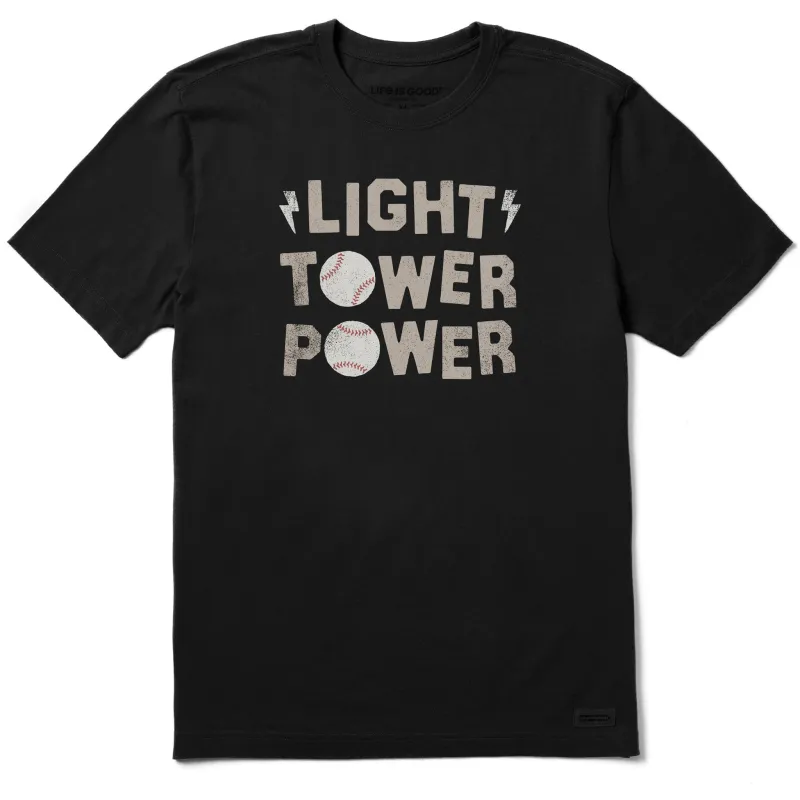 Men's Light Tower Power Short Sleeve Crusher Tee sold by Life is Good