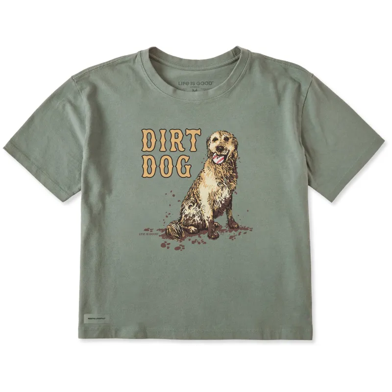 Women's Dirt Dog Baseball Short Sleeve Crusher Boxy Tee made by Life is Good