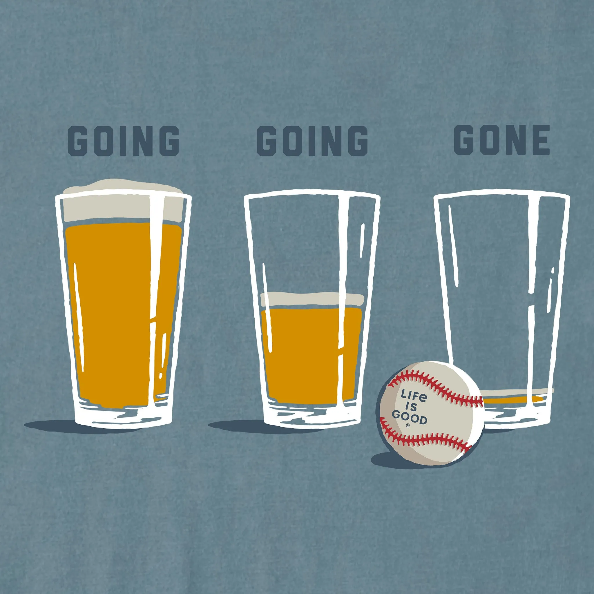 Men's Going Going Gone Pints Short Sleeve Crusher Tee sold by Life is Good product image thumbnail 2
