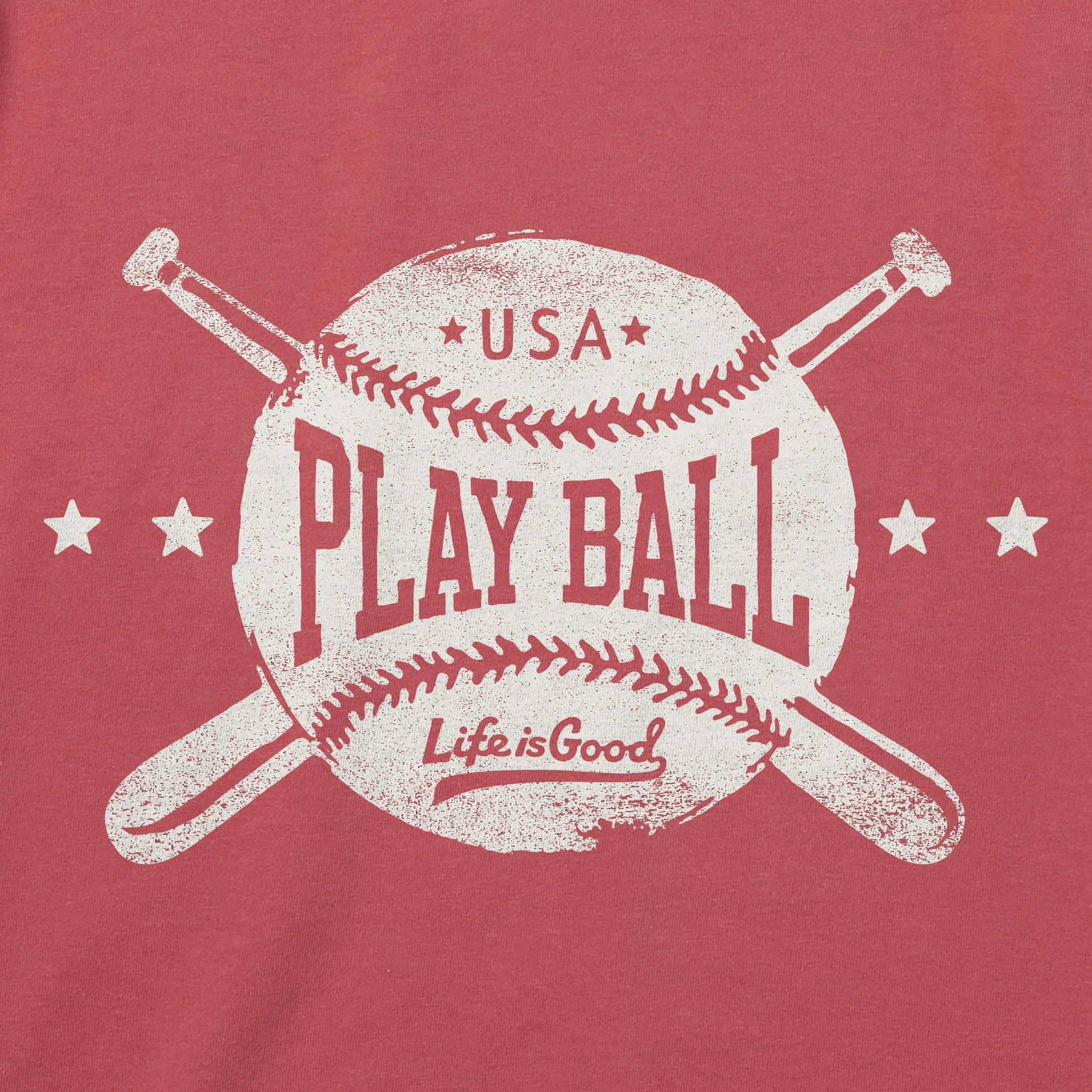 Men's Play Ball Crossed Bats Short Sleeve Crusher Tee sold by Life is Good product image thumbnail 2
