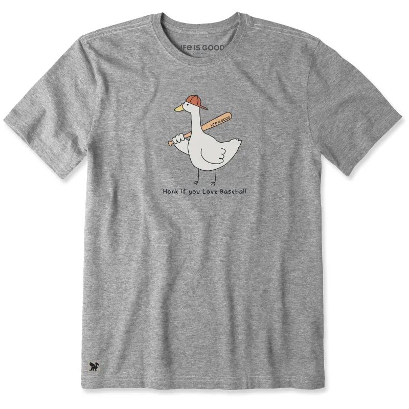 Men's Honk if You Love Baseball Short Sleeve Crusher Tee sold by Life is Good