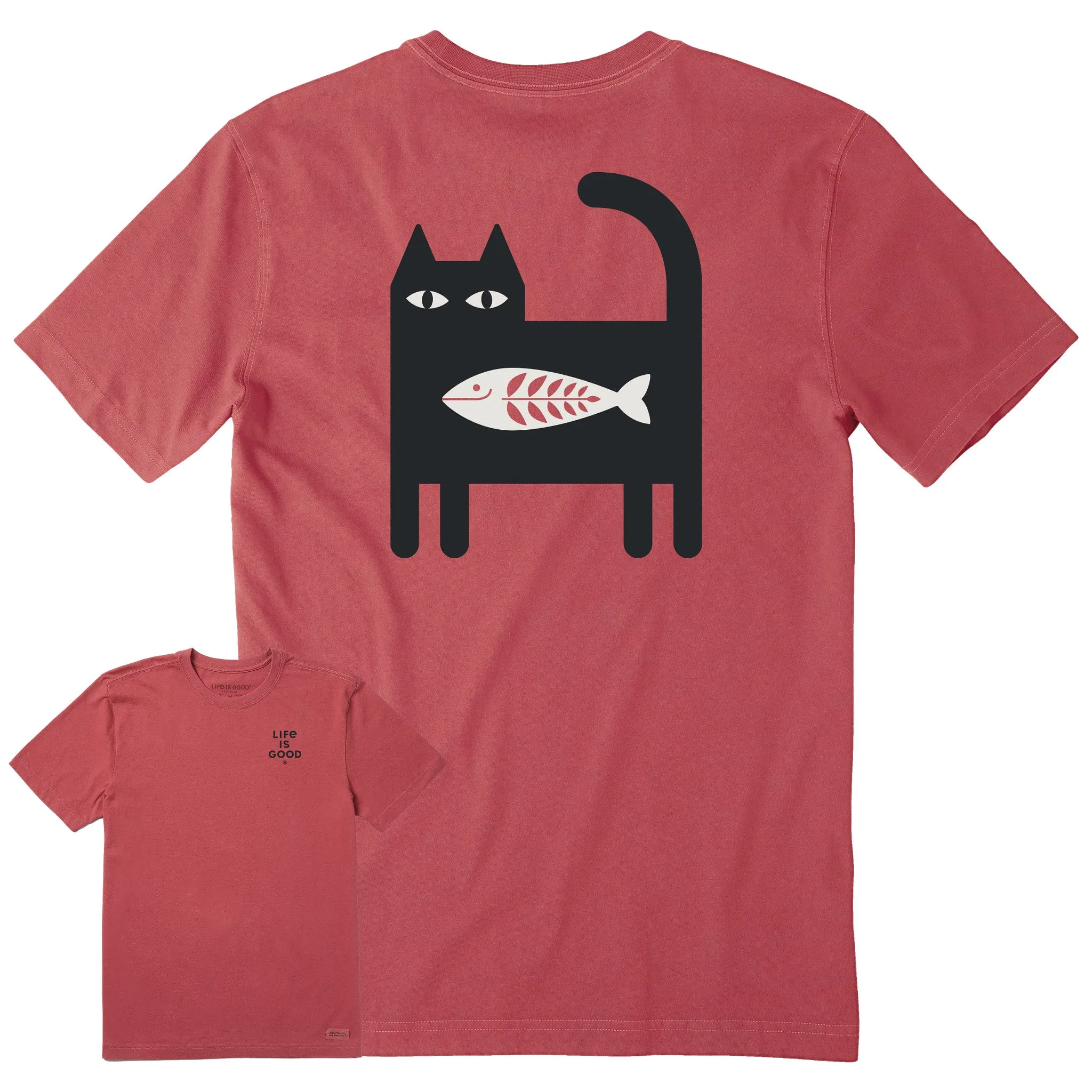 Men's Bert's Fish Cat Short Sleeve Crusher Tee sold by Life is Good product image thumbnail 4