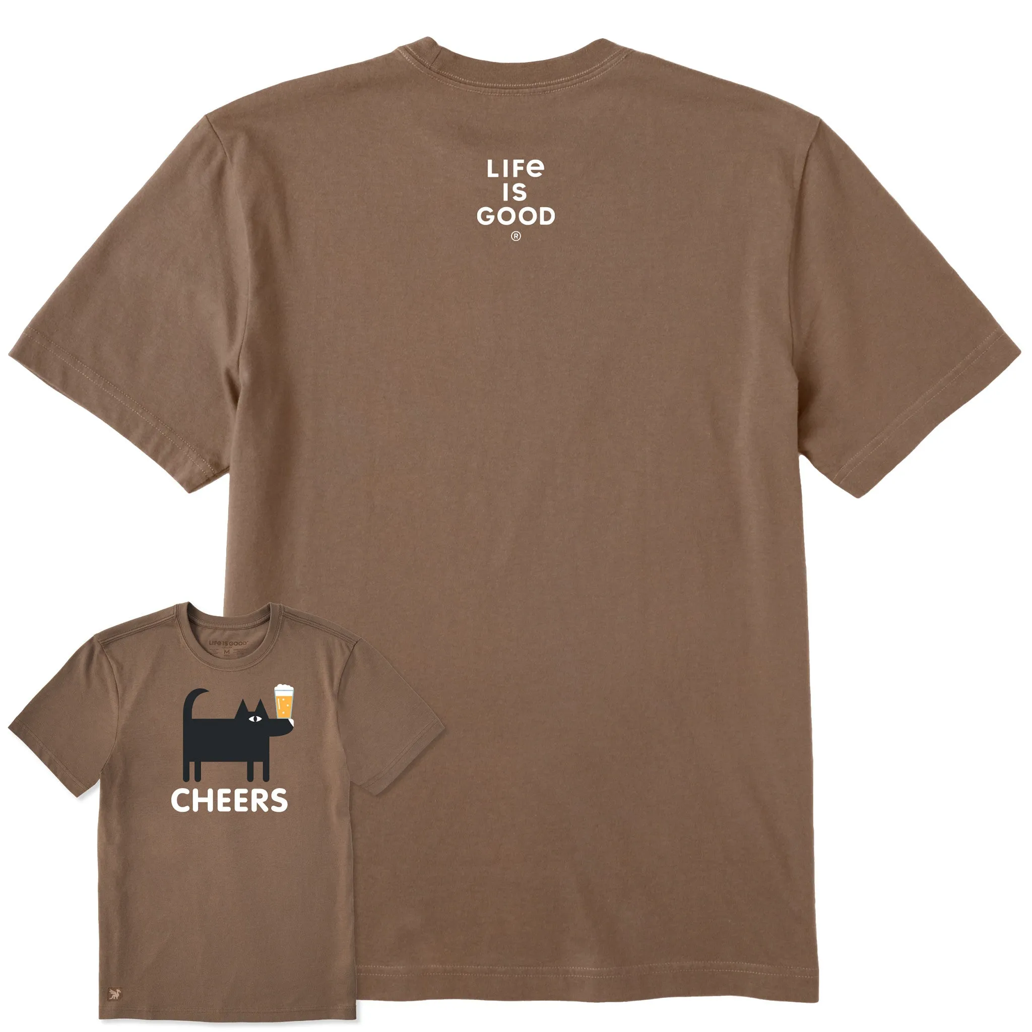 Men's Bert's Beer Dog Short Sleeve Crusher Tee sold by Life is Good