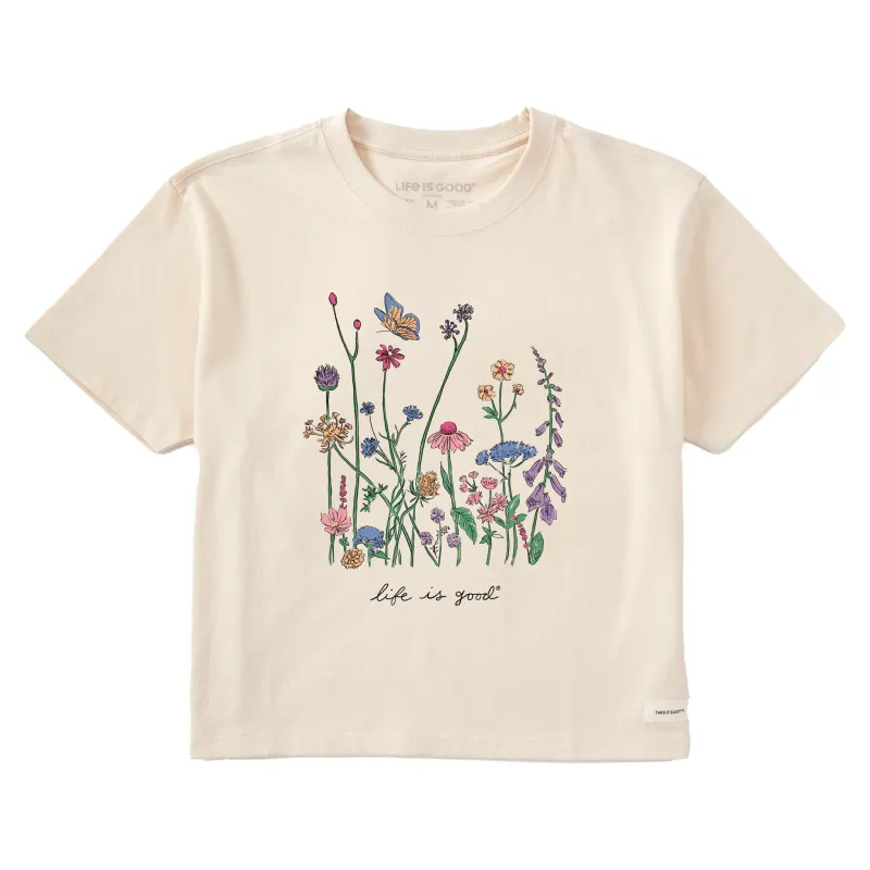 Women's Realaxed Wildflowers Short Sleeve Crusher Boxy Tee made by Life is Good
