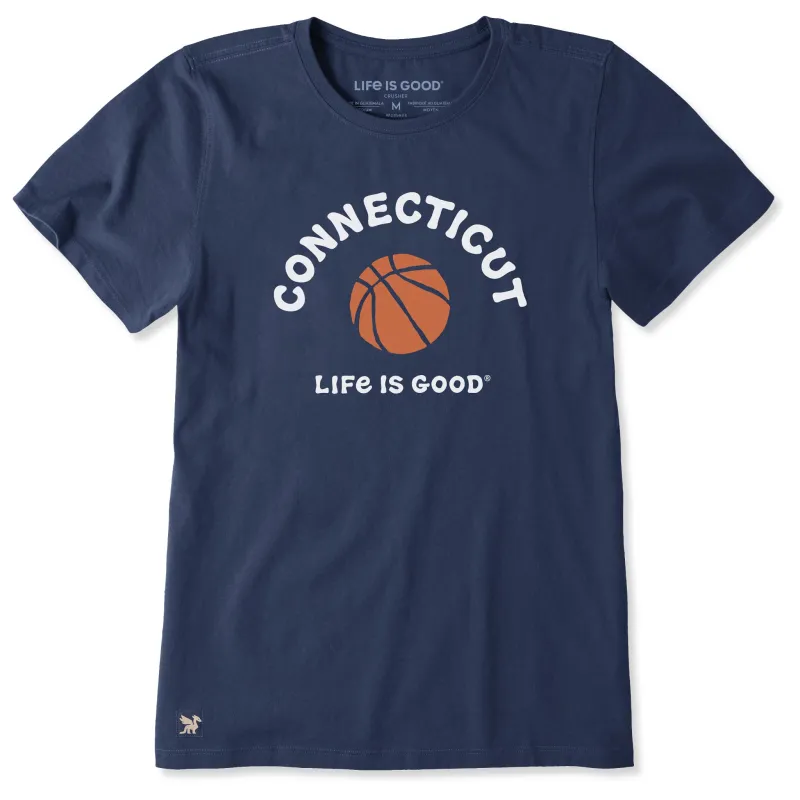 Women's Connecticut Basketball Short Sleeve Crusher Tee made by Life is Good