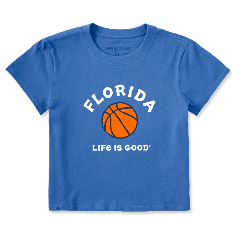 Women's Florida Basketball Crusher-LITE Shrunken Tee sold by Life is Good