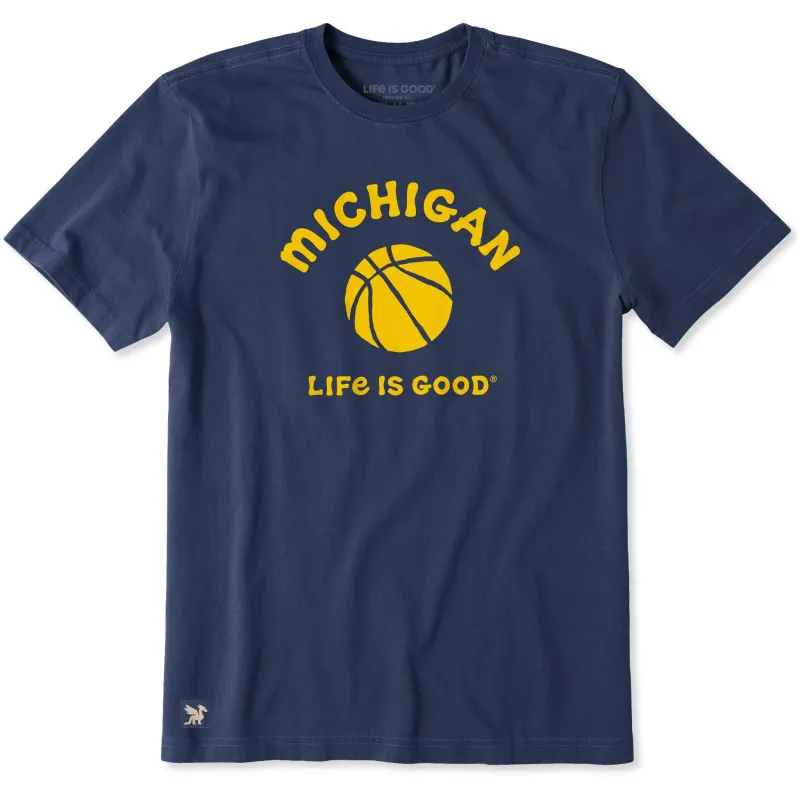 Men's Michigan Basketball Short Sleeve Crusher Tee made by Life is Good