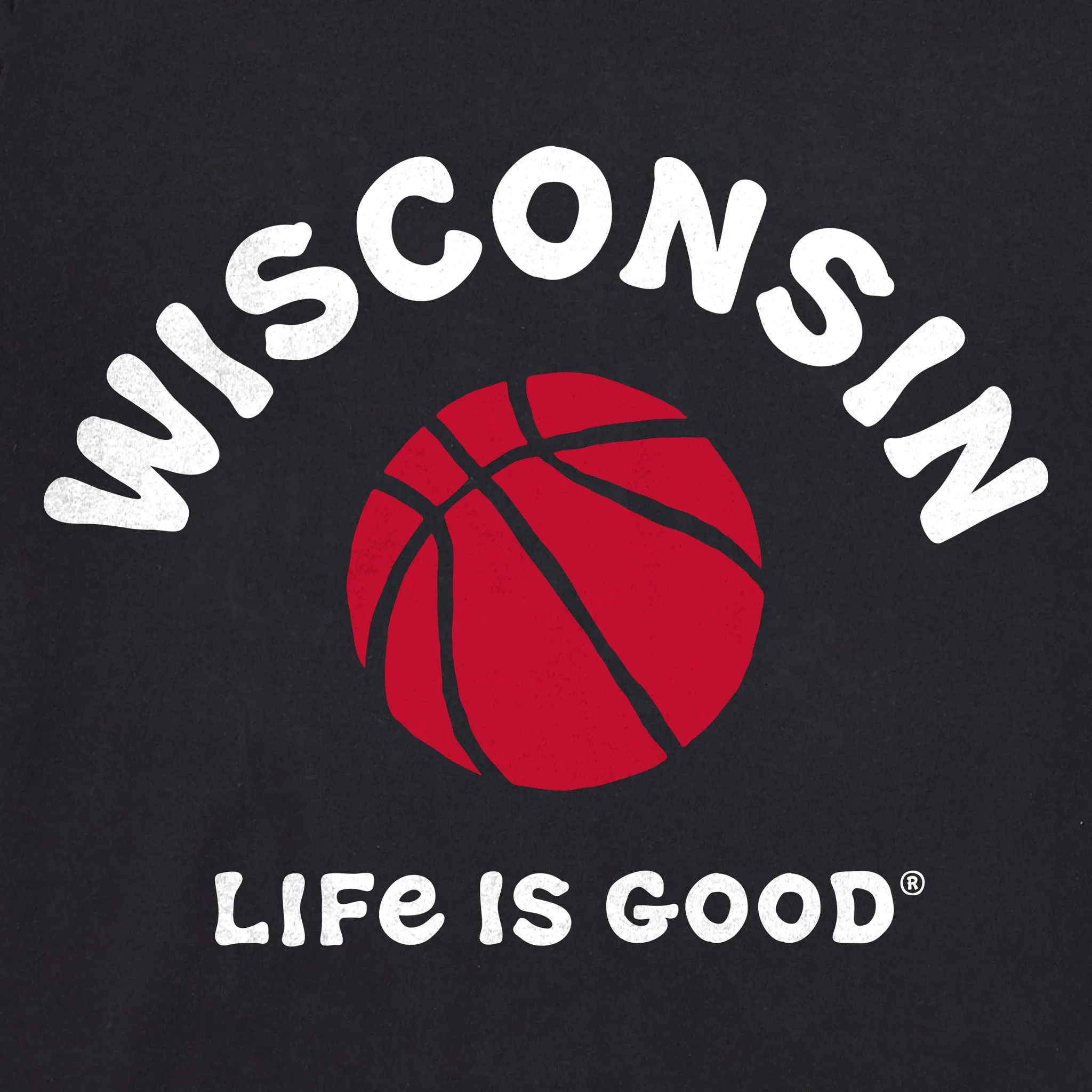 Women's Wisconsin Basketball Crusher-LITE Shrunken Tee sold by Life is Good product image thumbnail 2