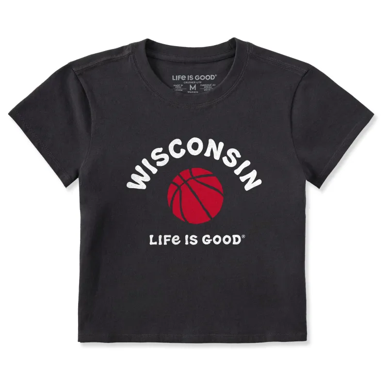Women's Wisconsin Basketball Crusher-LITE Shrunken Tee made by Life is Good
