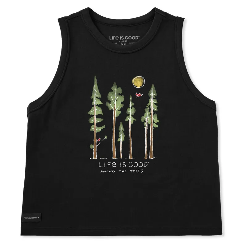 Women's Life is Good Among the Trees Crusher Boxy Tank made by Life is Good