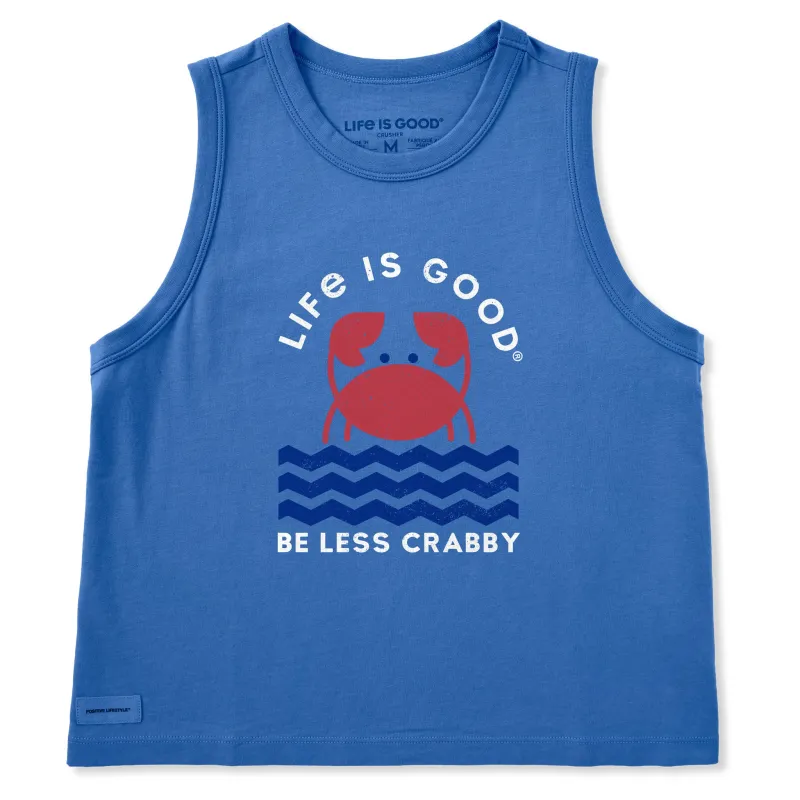 Women's Crafty Be Less Crabby Geometric Crusher Boxy Tank made by Life is Good