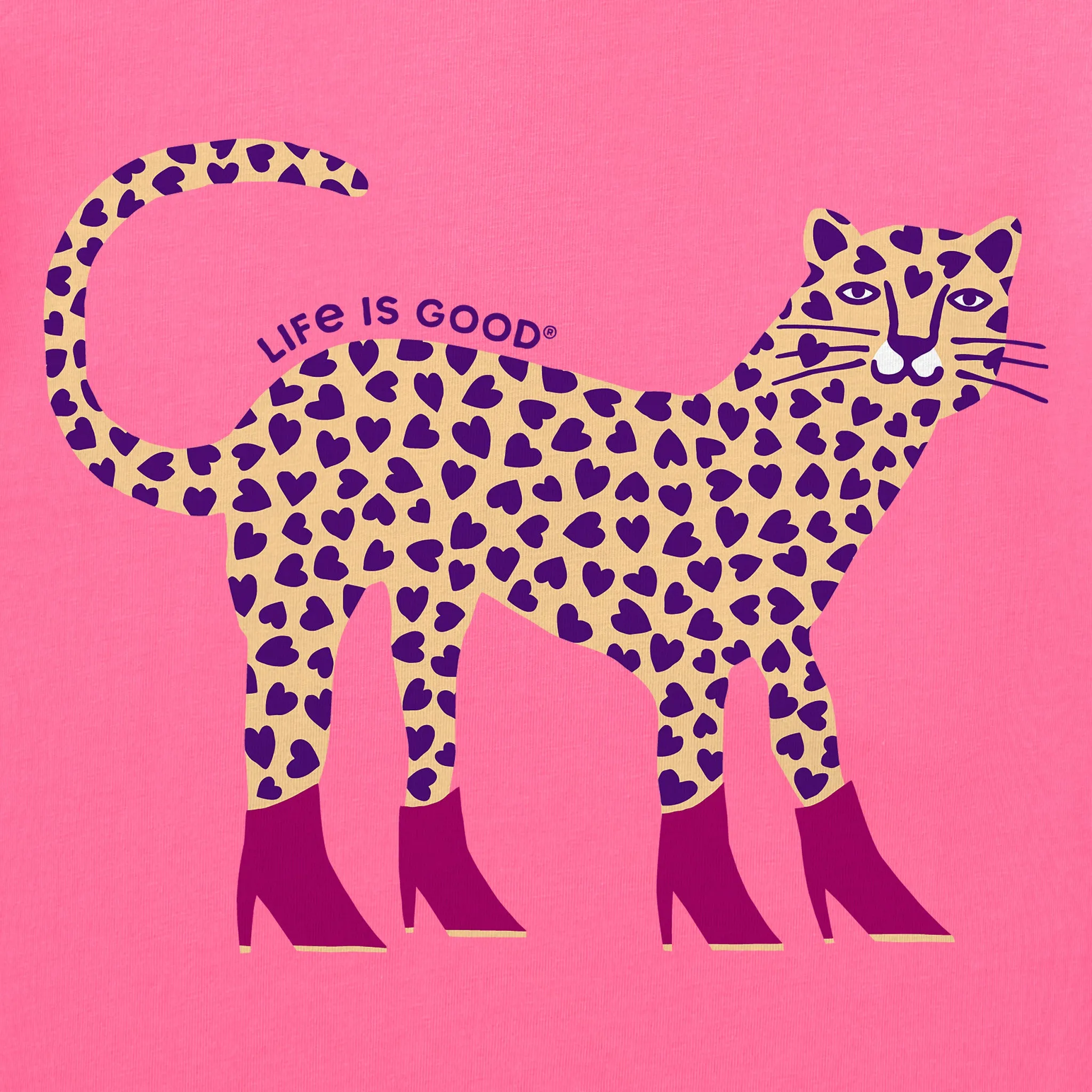 Women's Love Leopard Crusher Boxy Tank sold by Life is Good product image thumbnail 2