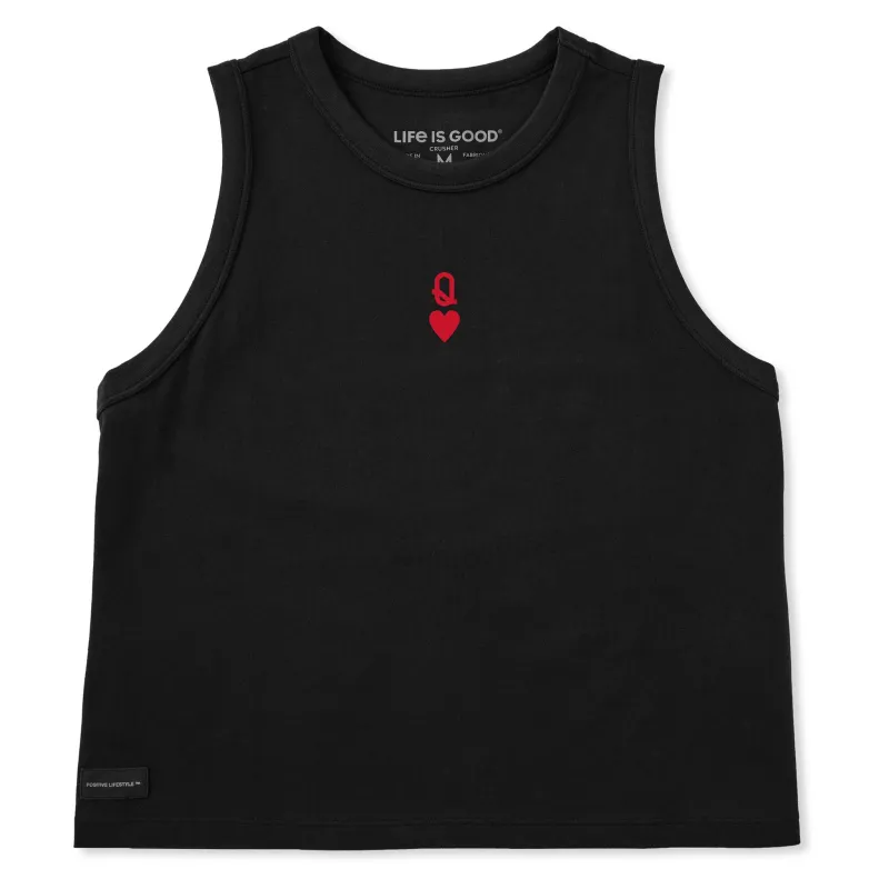 Women's Queen of Hearts Crusher Boxy Tank made by Life is Good