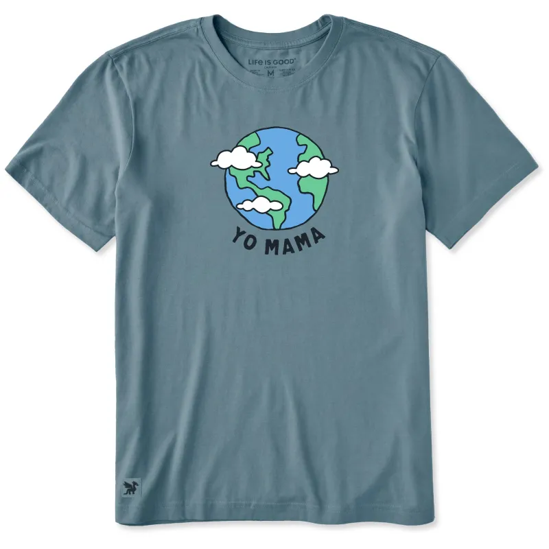 Men's Yo Mama Earth Short Sleeve Crusher Tee made by Life is Good