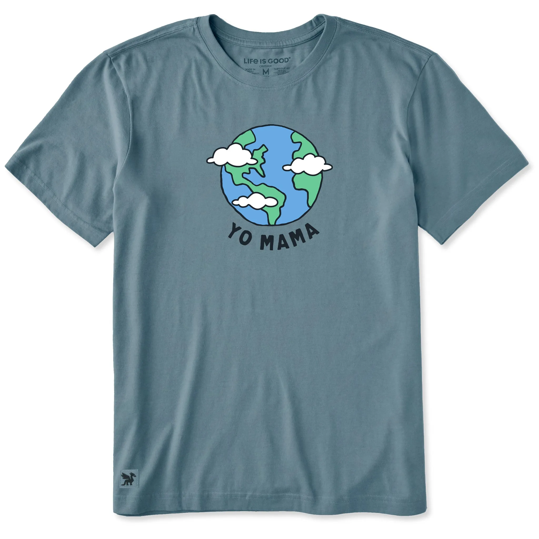Men's Yo Mama Earth Short Sleeve Crusher Tee sold by Life is Good