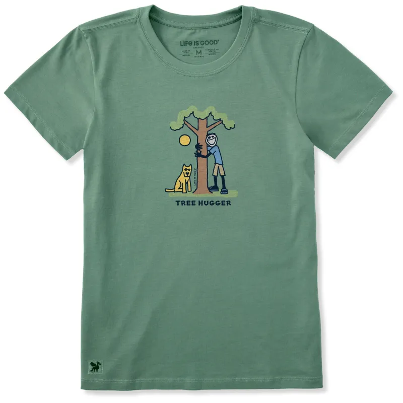 Women's Jake and Rocket Tree Hug Short Sleeve Crusher Tee sold by Life is Good