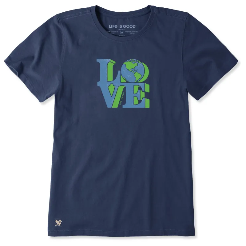 Women's Love Globe Short Sleeve Tee sold by Life is Good