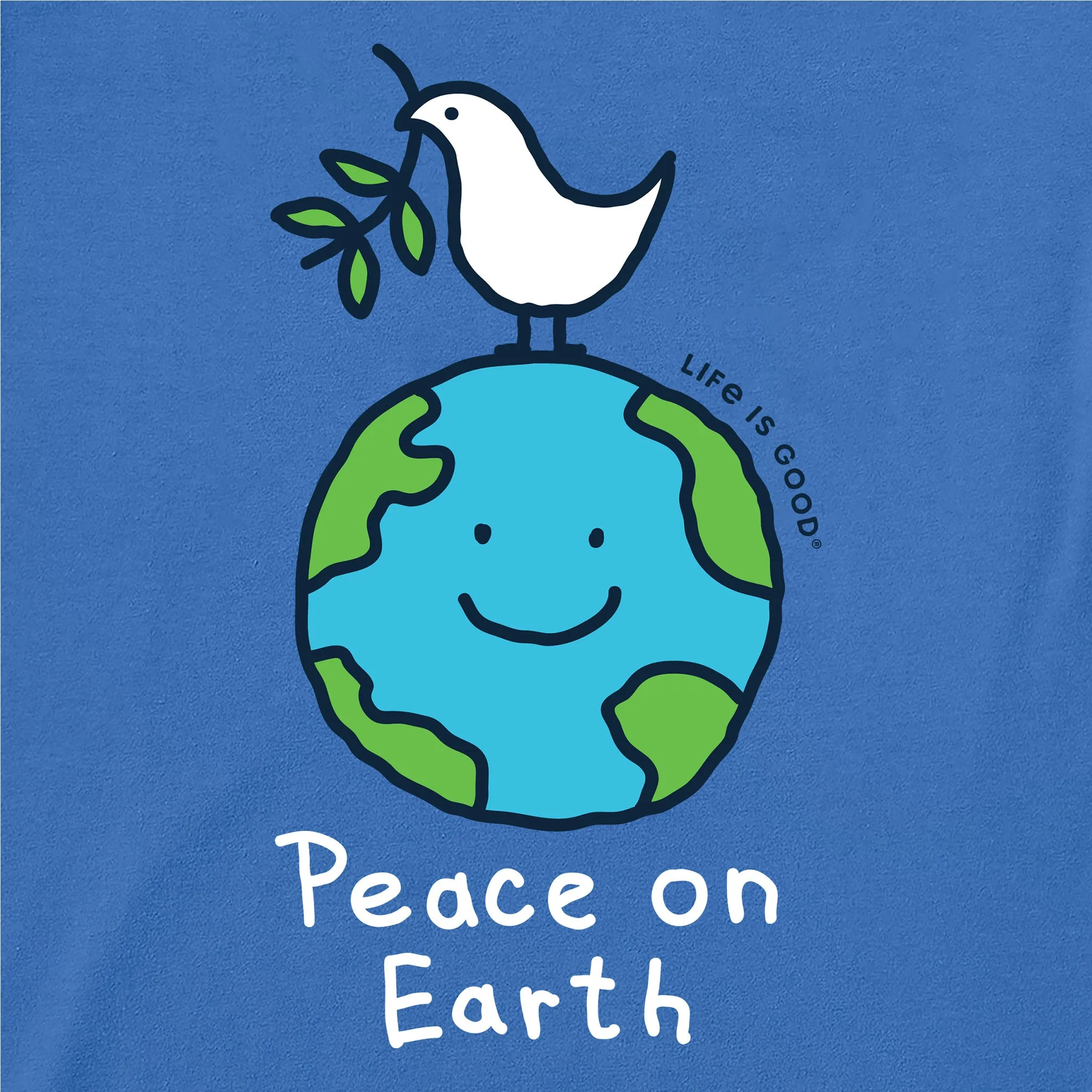 Men's Peace on Earth Globe Short Sleeve Crusher Tee sold by Life is Good product image thumbnail 2