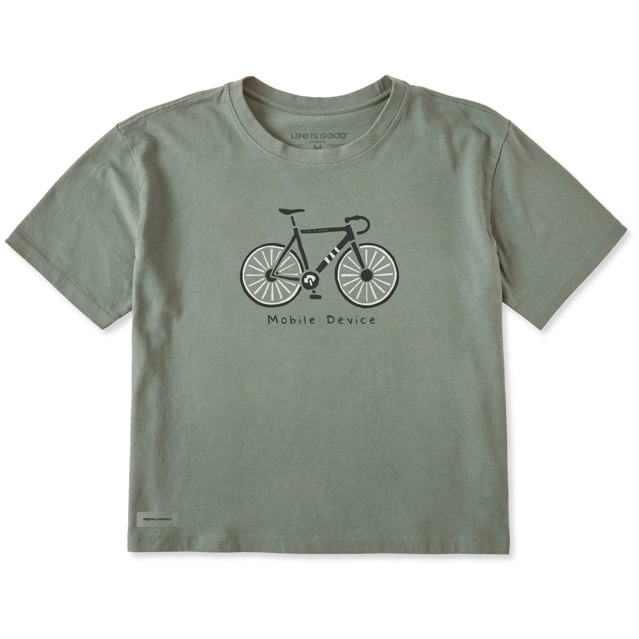 Women's Bike Mobile Device Short Sleeve Crusher Boxy Tee sold by Life is Good