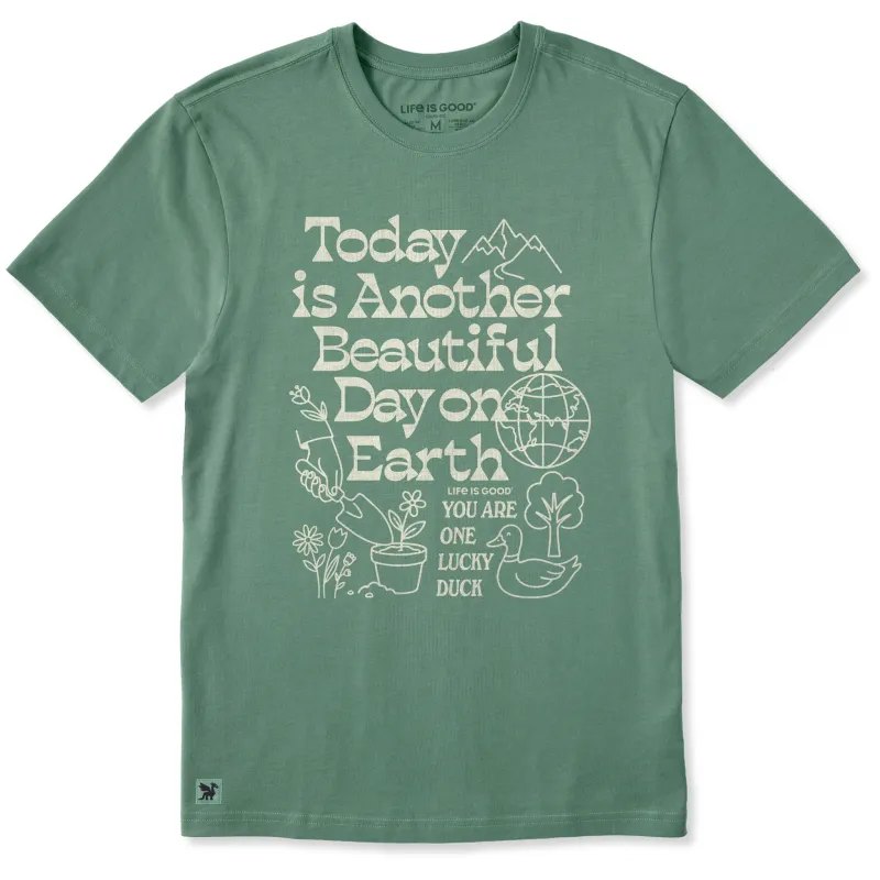 Men's Beautiful Day on Earth Short Sleeve Crusher Tee made by Life is Good
