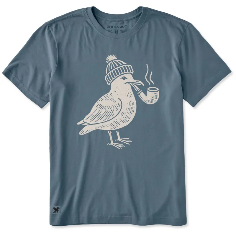 Men's Seagull Pipe Short Sleeve Crusher Tee made by Life is Good
