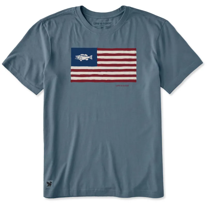 Men's Fish Flag Short Sleeve Crusher Tee made by Life is Good