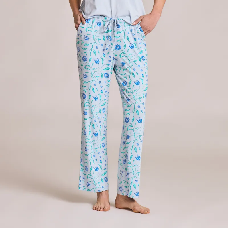 Women's Climbing Floral Pattern Lightweight Sleep Pant made by Life is Good