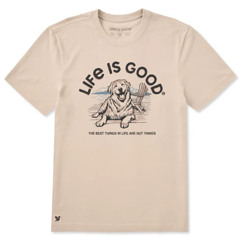 Men's Best Things Adirondack & Dog Short Sleeve Crusher-LITE Tee sold by Life is Good