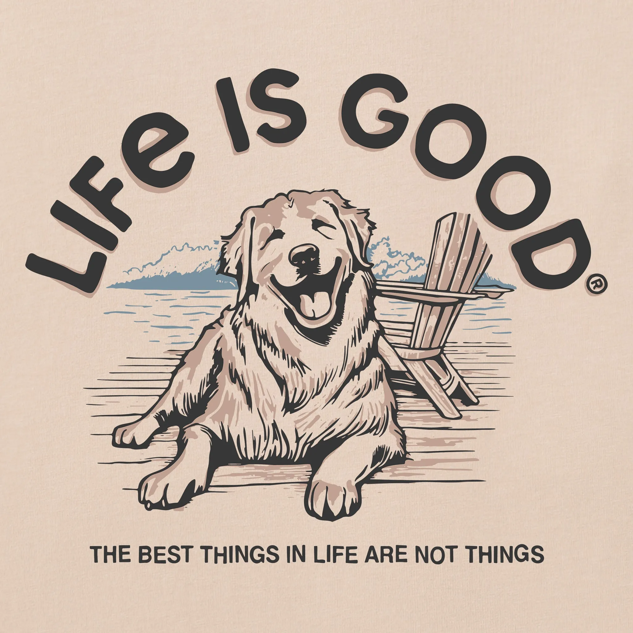 Men's Best Things Adirondack & Dog Short Sleeve Crusher-LITE Tee sold by Life is Good product image thumbnail 2