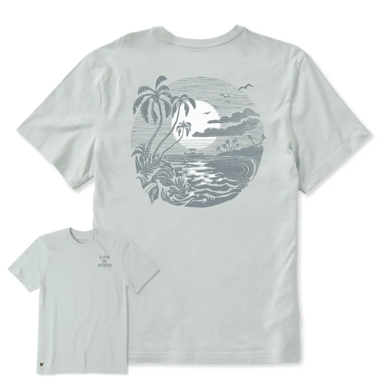 Men's Seaside Midnight Swirl Short Sleeve Crusher Tee made by Life is Good